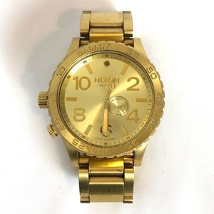 Gold Nixon 51-30 Chronograph Watch